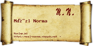 Mözl Norma névjegykártya